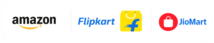 Available on Amazon, Flipkart and JioMart