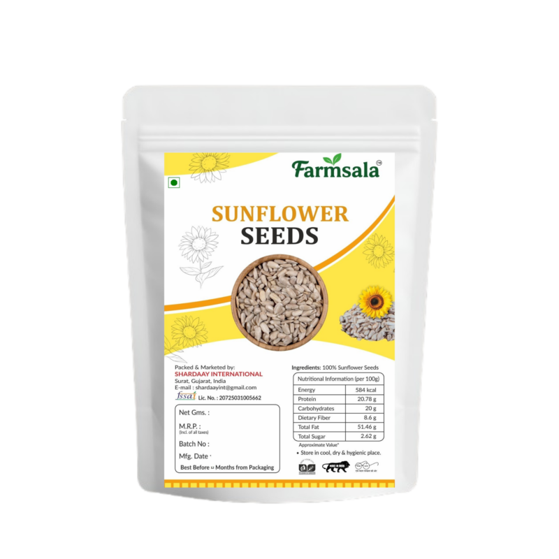 Premium Sunflower Seeds | Natural & Crunchy | Protein & Fiber Rich Healthy Snack