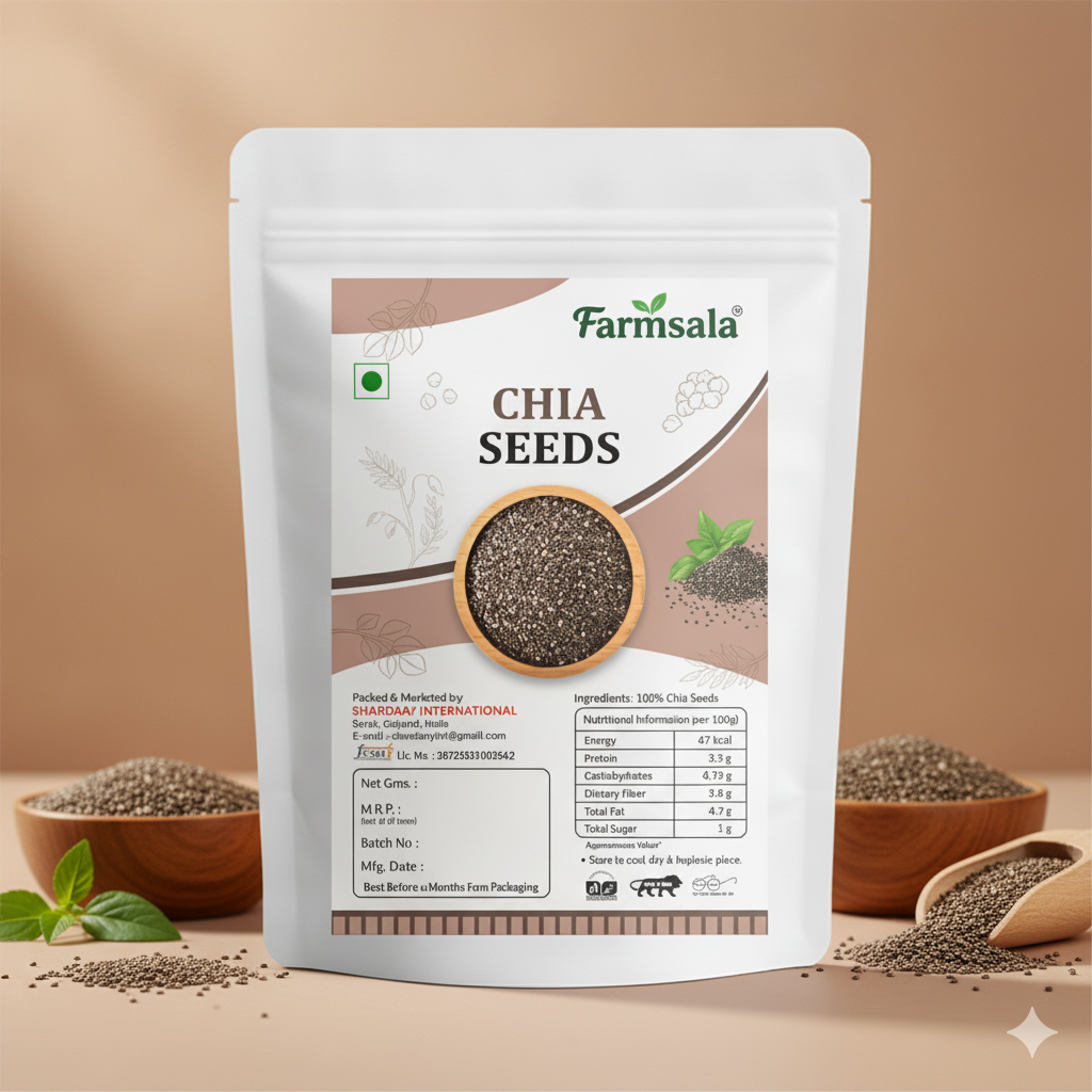Premium Chia Seeds | Rich in Fiber, Protein & Omega-3 | Natural Healthy Superfood