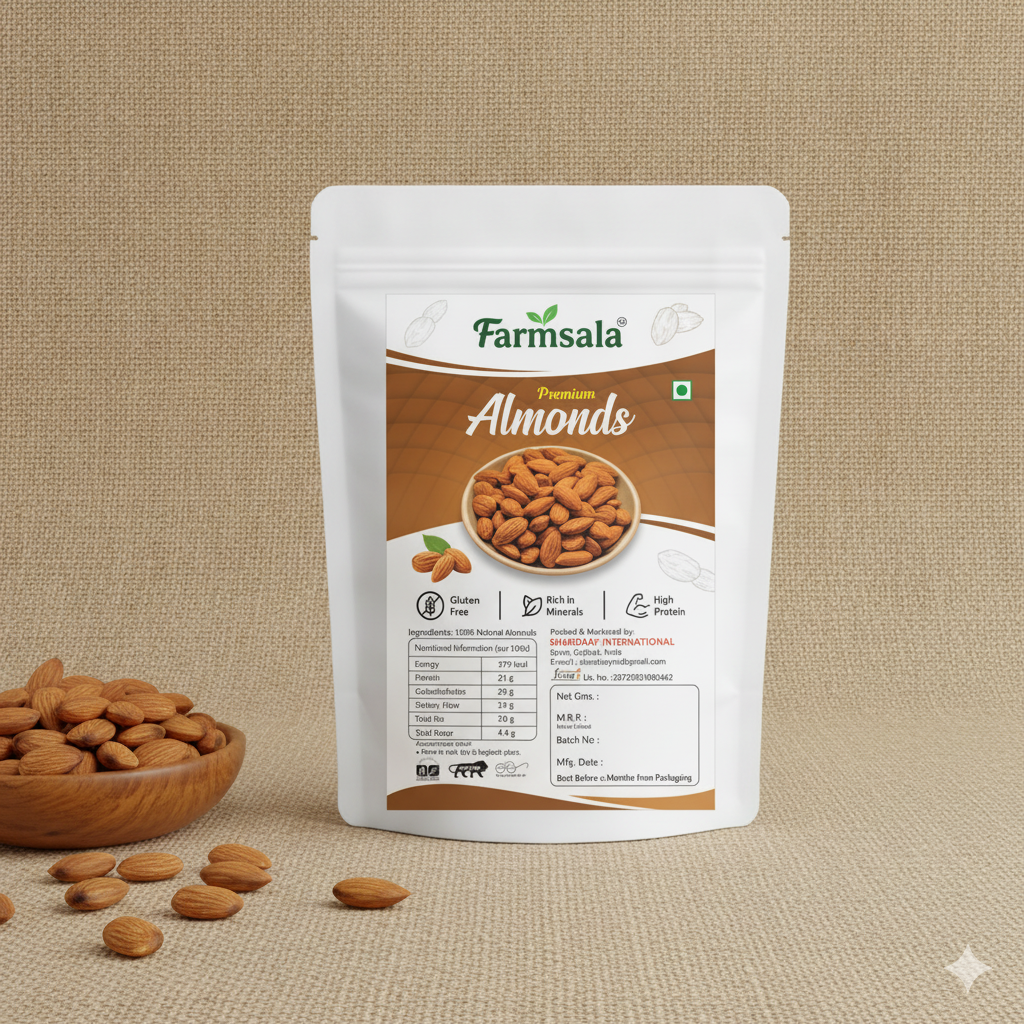 Premium Almonds (Badam) | Crunchy & Nutritious | Protein Rich Healthy Dry Fruits